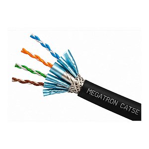 CABO LAN REDE CAT5E DUPLA BLINDAGEM DVBL MEGATRON 50 METROS