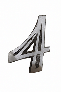 NÚMERO DE CASA METAL INDIVIDUAL 4