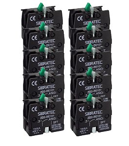 KIT 10 BLOCO CONTATO ZB2 BE 101 1NA VERDE SIBRATEC