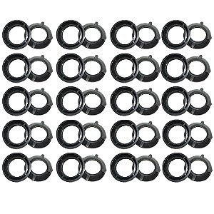 KIT 20 ARRUELA / BUCHA PVC 1/2 1.1/4x1/2 PRETO