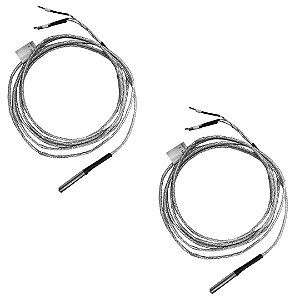 KIT 2 TERMOPAR PT100 3 FIOS HASTE 6X30MM CABO 2000MM WJE