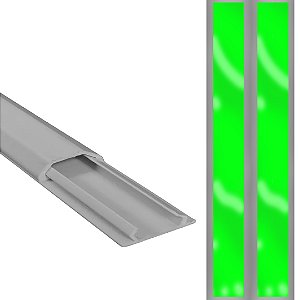 KIT CANALETA DE PISO 50X20 2MTS +DUPLA FACE CINZA ELESYS