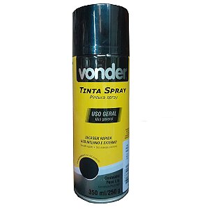 TINTA SPRAY PRETO FOSCO 350ML VONDER