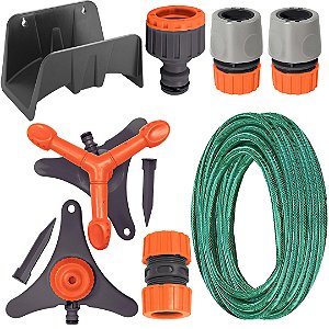 KIT SUPER IRRIGAÇÃO TRAMONTINA COM MANGUEIRA + ACESSÓRIOS