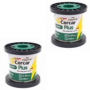 KIT 2 ARAME ACO INOX CERCA ELETRICA 400G 0,45 IGECAST