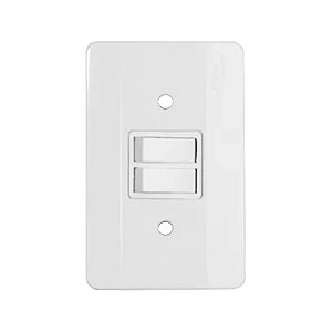 CONJUNTO INTERRUPTOR DUPLO EMBUTIR 10A 250V ENERBRAS