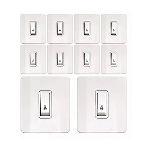 KIT 10 CONJUNTO PULSO CAMPAINHA 10A 250V IRIEL