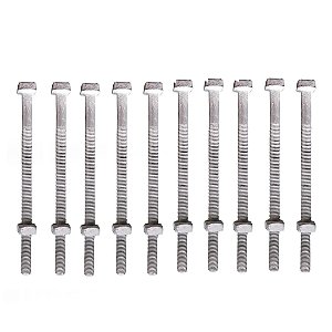 KIT 10 PARAFUSO GALV FOGO POSTE PADRAO 12X200MM 1/2X8" M12