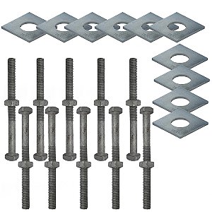 KIT 10 PARAFUSOS GALV FOGO POSTE PADRAO 16X250MM 5/8X10" M16