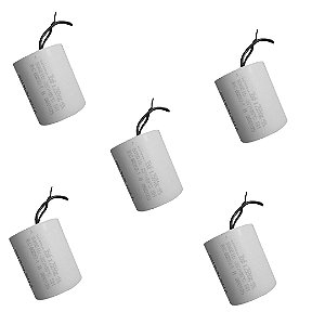 KIT 5 CAPACITOR 35X250V 2 FIOS METALIZADO TRI