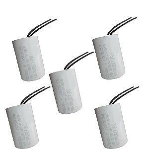 KIT 5 CAPACITOR 20X250V 2 FIOS METALIZADO TRI
