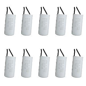KIT 10 CAPACITOR 6X250V 2 FIOS METALIZADO TRI