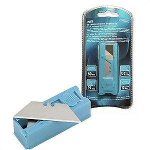 LAMINA PARA ESTILETE TRAPEZOIDAL 19MM ESTOJO 12PCS // GROSS