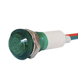 SINALEIRO 9MM OLHO DE BOI VERDE 24V LUKMA