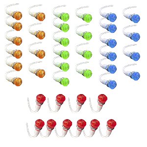 KIT SINALEIRO 9MM OLHO BOI 110V VERDE VERMELHO AZUL AMARELO