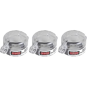 KIT 03 BLOQUEIO BOTAO EMERGENCIA 31,9X49,6MM DIAMETRO INT 22MM 4SAFE