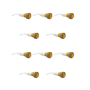 KIT 10 SINALEIRO 9MM OLHO DE BOI AMARELO 110V LUKMA