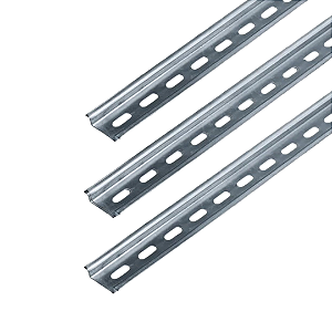 Kit 3 Trilho Din Perf 35x7,5x30cm Ferro Zincado