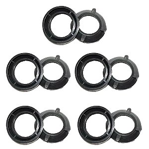 Kit Com 5pçs - Jogo Arruela/bucha Pvc 5x3'' Pol