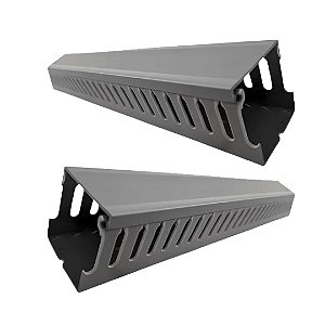 KIT 2 CANALETA ABERTA CINZA 30X30 STARK