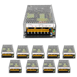 KIT 10 FONTE COLMEIA 12V 10A 110/220V 120W