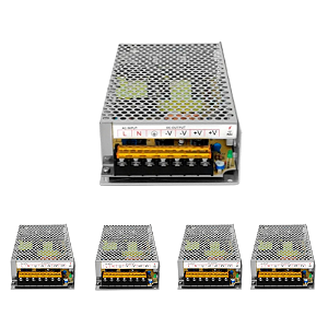 KIT 5 FONTE COLMEIA 12V 10A 110/220V 120W