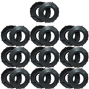 KIT 10 ARRUELA / BUCHA PVC 5X2.1/2 PRETO
