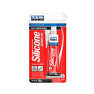 SILICONE ACETICO 50G VERM  A.T TEK BOND ALTA TEMPERATURA
