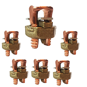 KIT 6 CONECTOR BIMETALICO  SPLIT BOLT PARAF FENDIDO 16MM MCI