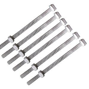 KIT 06 PARAFUSO GALV FOGO POSTE PADRAO 12X250MM 1/2X10" M12