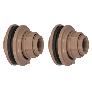 KIT 2 ADAPTADOR CAIXA DAGUA FLANGE AA SOLDAVEL 32MMX1"