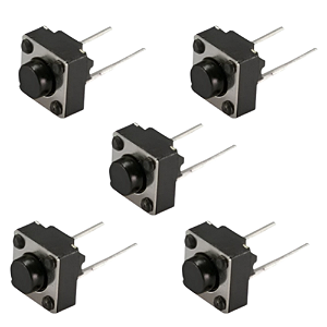 KIT 5 CHAVE TACTIL 3X6MM 2TERM SMD PARA PLACA