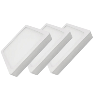 KIT 3 PAINEL LED SUPER ABS SOBREPOR 24W BIV 6500K QUAD