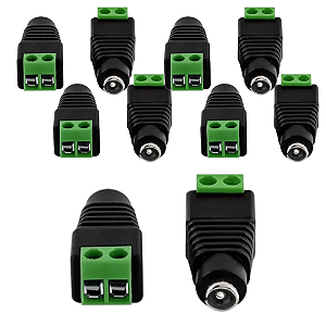 KIT 10 PLUG P4 FEMEA C/BORNE 2,1X5,5 X14MM
