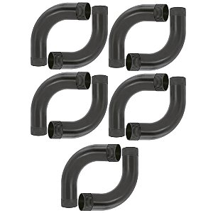 KIT 10 CURVA 90 DE PVC ROSCA PRETO 2.1/2"