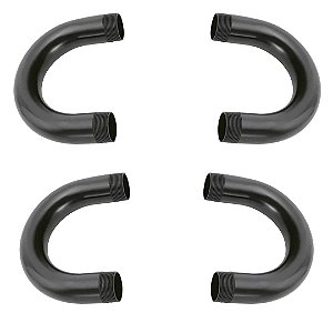 KIT 4 CURVA PVC PRETA 180°X1.1/2" ROSCAVEL
