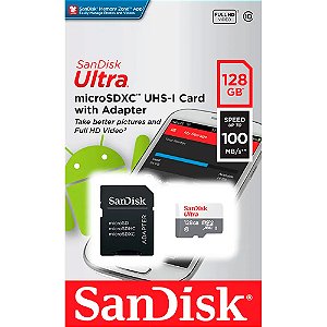 CARTAO MEMORIA MICRO SD 128 GB ADAPTADOR