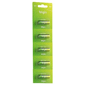 KIT 5 PILHA ALCALINA A27 12V ELGIN