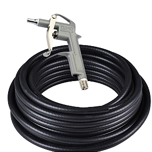 KIT 5MT MANGUEIRA 1/4 300PSI COMP AGUA AR + PISTOLA DE AR