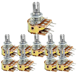 KIT 10 POTENCIOMETRO ROTATIVO B200KB PEQUENO