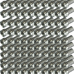KIT 100 CONECTOR COAXIAL RG06 ROSCA