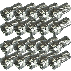 KIT 20 CONECTOR COAXIAL RG06 ROSCA