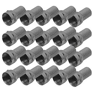 KIT 20 CONECTOR COAXIAL RG06 ROSCA