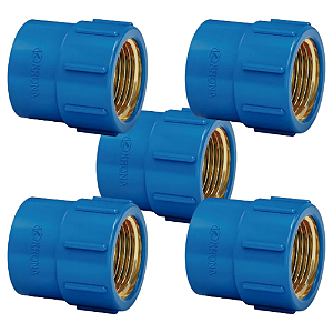KIT 5 LUVA AZUL SOLDAVEL/ROSCA 25MMX3/4 AMANCO