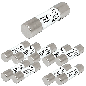 KIT 10 FUSIVEL CARTUCHO 10*38 - 16A