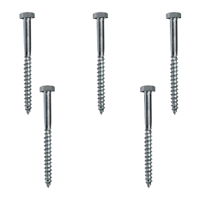 KIT 5 PARAFUSO SEXTA SOBERBA 1/4X90 P 10 BUCHA