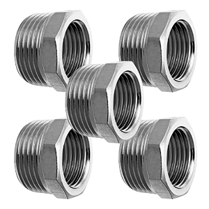 KIT 5 BUCHA REDUCAO 1 X 1/2  56124/002 TRAMONTINA ALUMINIO