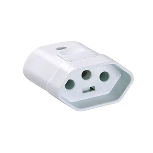PLUGUE FEMEA  2P T 10A BRANCO