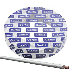 ROLO CABO FLEXIVEL 6MM BRANCO 100MT 750V  CORFIO