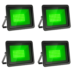 KIT 04 REFLETOR LED  30W VERDE BIVOLT